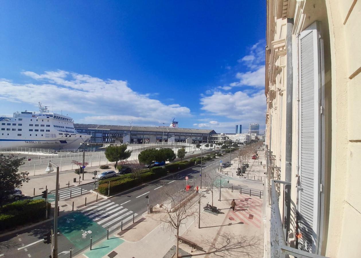 Spacieux Et Lumineux Appartement Vue Mer Joliette Marselha Exterior foto